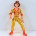 Vintage TMNT April O Neal 1988 Blue Strip Jumpsuit Action Figure Playmates EUC