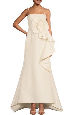marchesa rose gold dress Marchesa Notte Gown Dress Sz 4 Blush Metallic Elegant Formal Event Wedding Prom