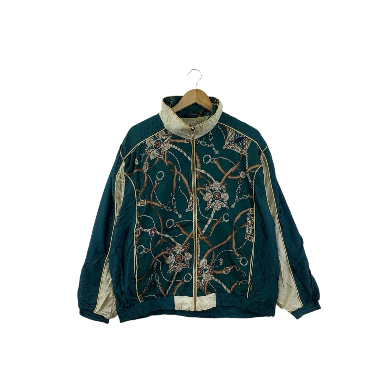 OLYMPIAN SPORTSWEAR Brown Minimalist Windbreaker Jacket Sweater