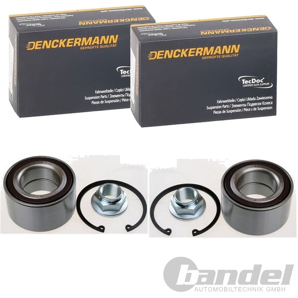 2X Denckermann RADLAGER-SATZ Mit ABS-RING Vorne Passend FüR Mazda 6 Links+Rechts-image