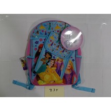Disney Princess Backpack Set Kids OS Pink Blue NEW 4pc Belle Rapunzel Ariel