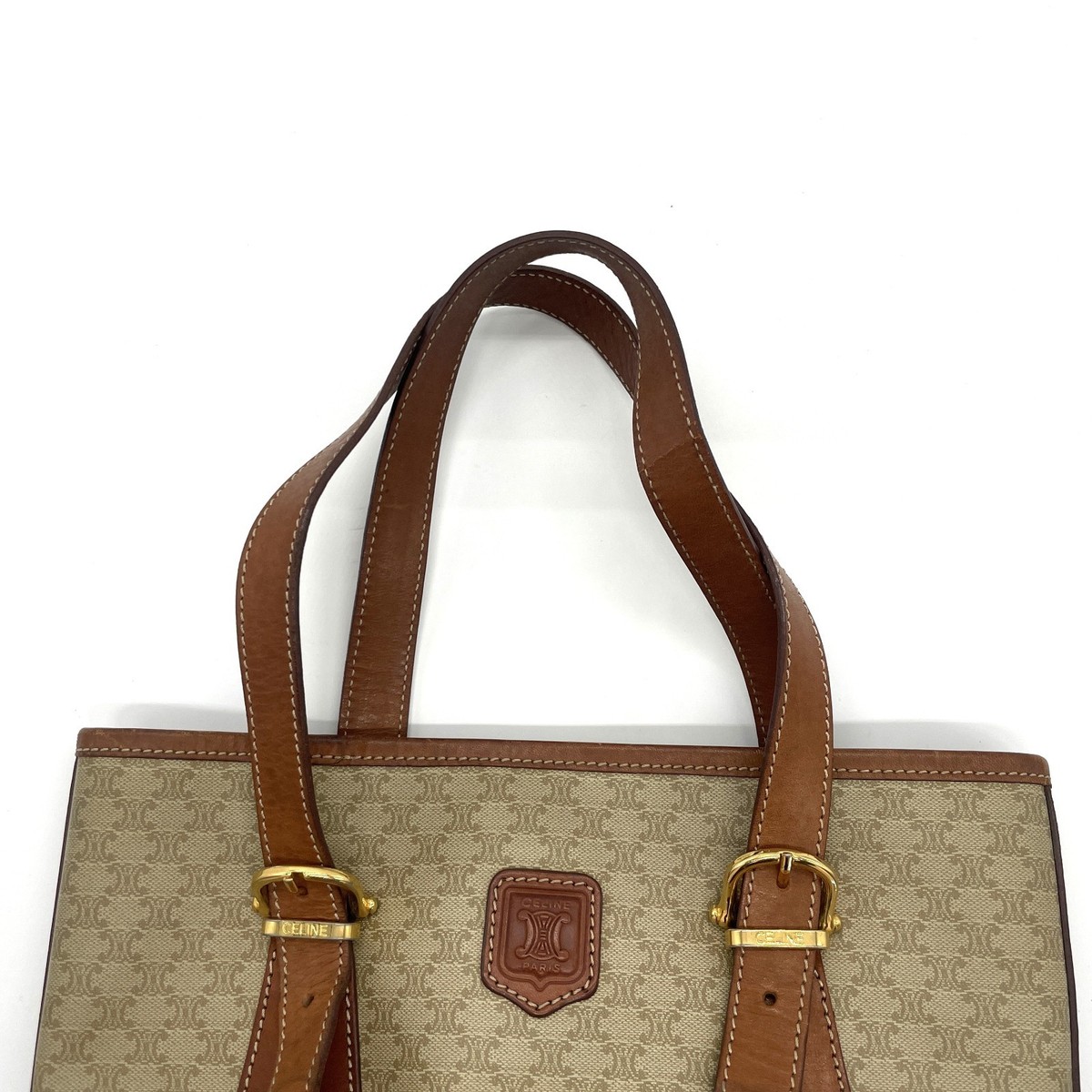 バッグ CELINE Macadam Bucket Tote Shoulder Bag Vintage Céline Macadam Bucket Bag - A Retro Tale
