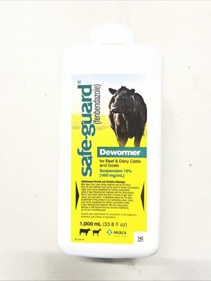 Merck Safe-Guard Dewormer Suspension Beef, Dairy Cattle and Goats 1000ml Ex 1/27