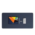 Leather Mouse Pad For Work From Home & Office Navy Blue & Yellow Color 90x45 cm