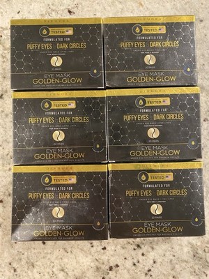 120 PAIRS!! DERMORA Golden Glow Under Eye Patches 6 Boxes Of 20 Each New Sealed