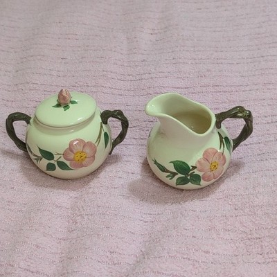 Vintage Franciscan Desert Rose Earthenware Cream & Sugar Set