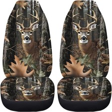 Deer Car Seat Covers Front Seats Only Camo Auto Hunting Forest Deer Car Seat Covers Front Seats Only Camo Auto Hunting Forest