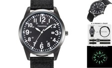 Tactical Military Watch for Men - Field-Tested Analog Quartz with Black
