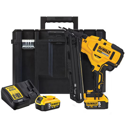 DeWALT 18V XR  Brushless 15Ga Second Fix Nailer - 2 x 5Ah DCN650P2-QW