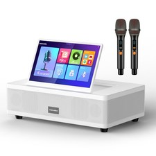 InAndOn M6 Home Karaoke Machine : Touchscreen  UHF Mics  Mixer  Amp  Speaker