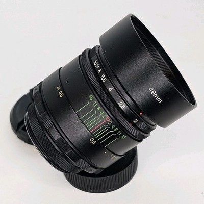   КMZ Helios 44-2 58mm F/2 Photo Lens Soviet BOKEH FLARE with adapter Canon EF