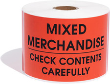 3" X 5" Mixed Merchandise Labels 1 Roll, 500 Labels 