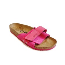 Birkenstock Oita Womens 10 Mens 8 Nubuck Suede Leather Sandals Fuchsia Tulip
