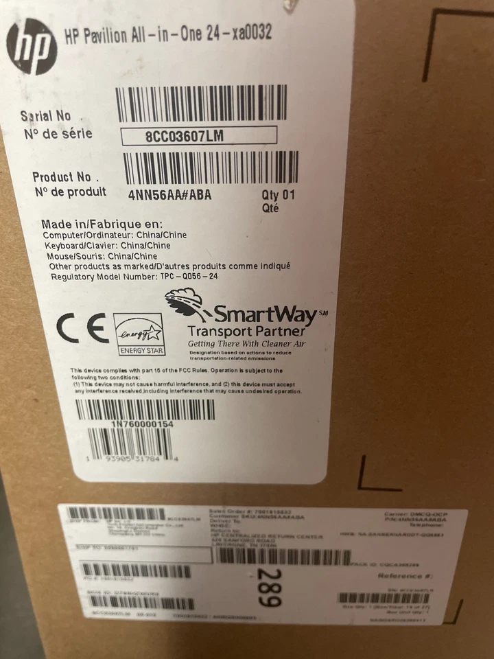 HP 4NN56AA#ABA Pavilion 24" AIO i5-9400T 12GB 512GB SSD Win 10 24-XA0032 Black - Image 2 of 4