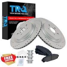 TRQ Front Brake Pad Rotor Set Toyota Highlander 2020-2022 Ceramic
