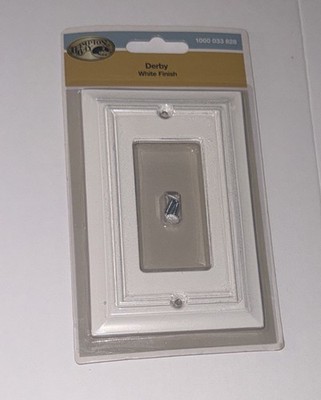Hampton Bay Derby White Finish 1000033828 Single GFCI Wall Plate Cover
