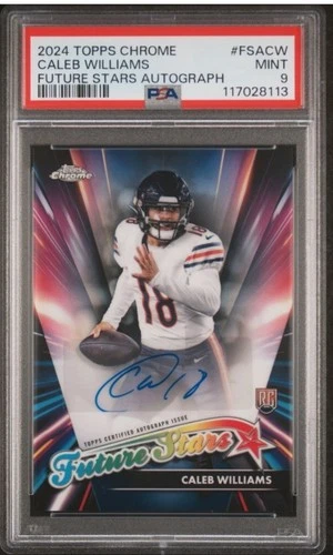 2024 Topps Chrome Caleb Williams Future Stars Rookie Autograph #FSA-CW PSA 9