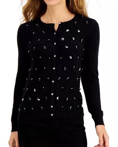 Women Hallhuber Sweater Black Acrylic 36 / S / 44