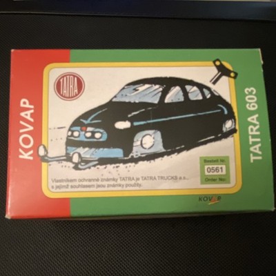 Kovap Tatra 87 & Tatra 603 Vintage Wind-up Tin Toy Cars with Box
