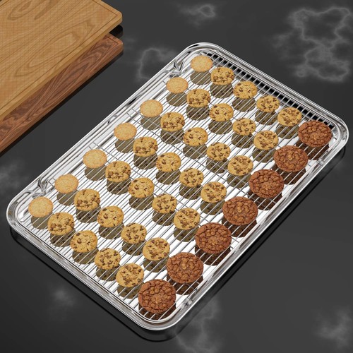 Large Set Baking Sheet and Cooling Rack Set, 24L x 16W x 1H inch Professional... - Picture 7 of 7