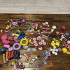 Huge Vintage Barbie Doll Accessory Lot Shoes Pets Purses Food Kitchen Route 66