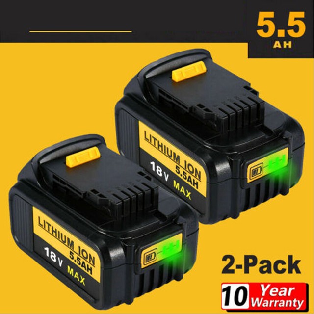 2X NEW GENUINE FOR DeWalt DCB184 - XE 18V 5.5Ah XR Li-Ion Cordless Slide Battery 2X NEW GENUINE FOR DeWalt DCB184 - XE 18V 5.5Ah XR Li-Ion Cordless Slide Battery