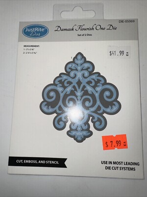 Justrite Dies Damask Flourish One Die 05069
