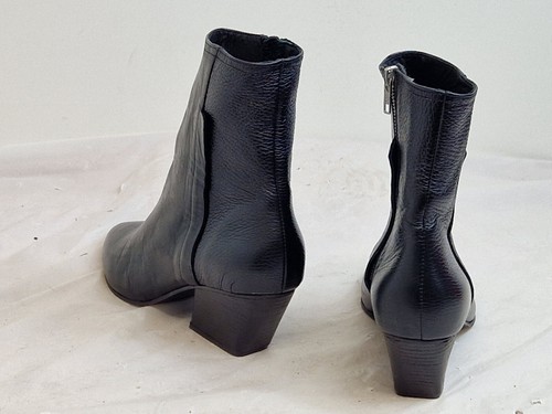 Hudson London Ladies ankle Boots NEW all Leather Black Zip UK 8 EU 41 - Picture 4 of 9