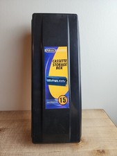 Fellowes Cassette Storage Box Holds 15 - Black Plastic - USA