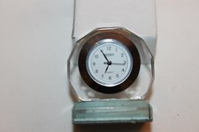 TISCHUHR-MINIATURUHR-STANDUHR-GLASUHR-KAMINUHR-REISEUHR-AQUAMAR-NEU-OVP