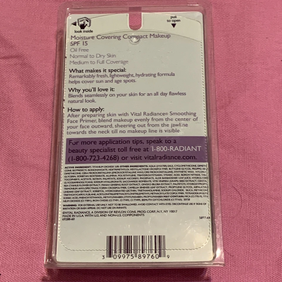 Revlon Vital Radiance Moisture Covering Compact Makeup Tawny Cool 060 A1 - Image 4 of 4