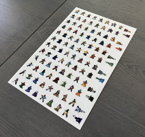 Carcassonne 20th Anniversary | Meeple and Abbot Sticker Sheet | Game Piece - Picture 3 of 4