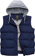Wantdo Women's Plus Size Windproof Puffer Vest Quilted Winter Vest Thicken Jacke