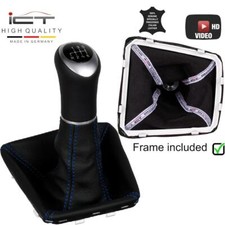 Naht blau ICT Leder Schaltknauf  Mercedes B Klasse W242 W246 Rahmen D04