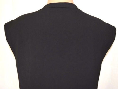 BOTTEGA VENETA BLACK FOLDED SLEEVES TOP WITH RIBBONS FRONT OPENING SIZE 48 - Picture 5 of 10
