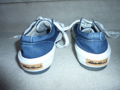 Eddie Bauer navy Canvas Boat Shoes low lace-up Sneakers-size