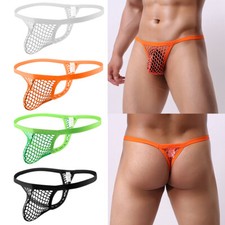Herren G-String Slip Fischnetz Unterhose Thong Tanga Unterwäsche Höschen T-Back