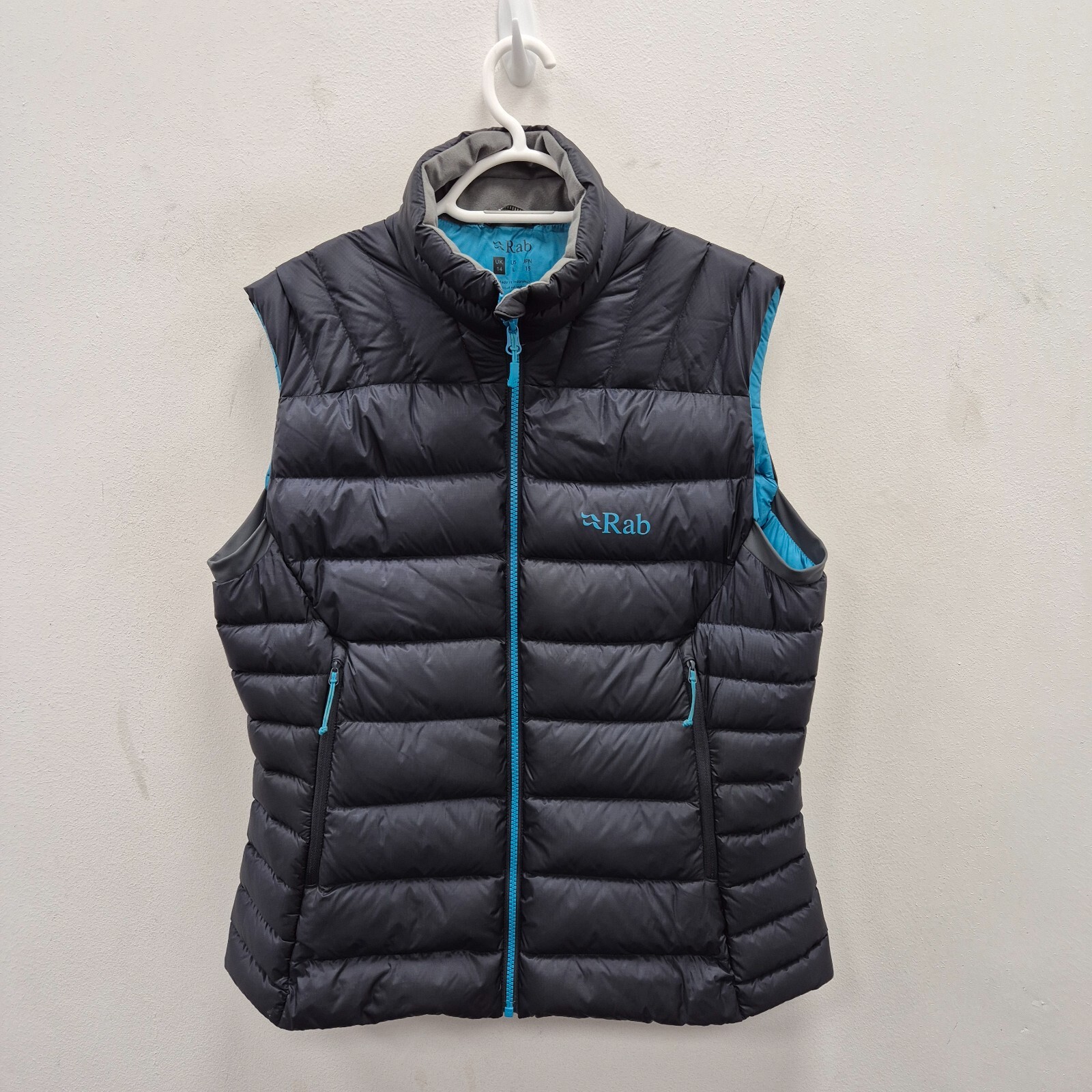 Chaleco acolchado RAB Electron Bodywarmer chaleco chaqueta plumón azul marino talla UK 14