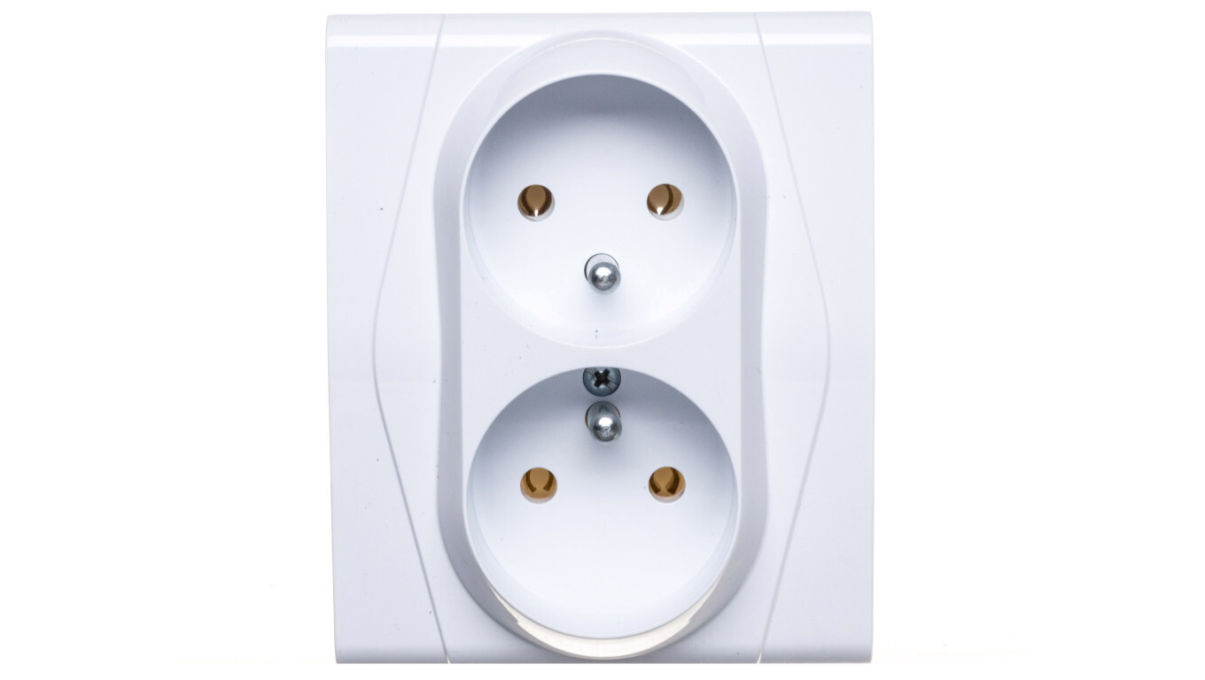 FESTA Double socket w / u 16A IP20 white GPT-2x2P + Z 0872-00 /T2UK
