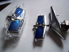 New 1977 1978 1979 Chevrolet Caprice Trunk And Front Blue Lock Emblem Chevy