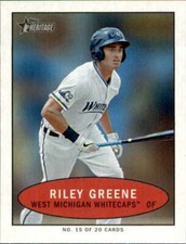 2020 Topps Heritage Minor League 1971 Bazooka Numbered Test #15 Riley Greene