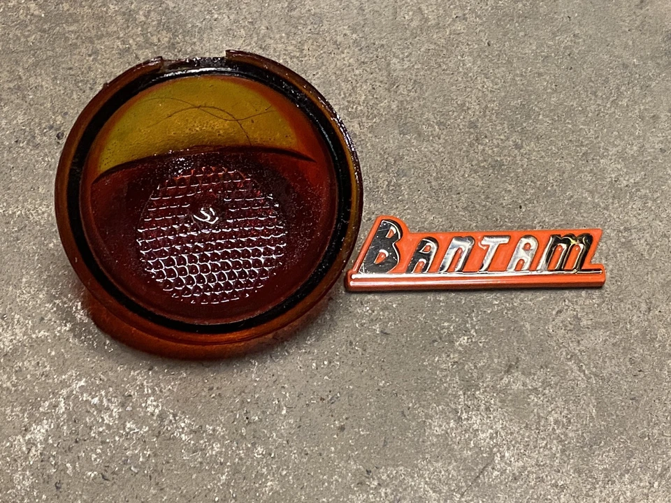 Lente de luz trasera de vidrio American Bantam Austin 1938 1939 1940 1941 NORS Foto 3 de 3