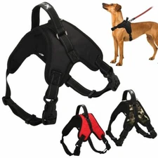 Heavy Duty-Padded Pet Dog Harness XL Large Medium Small Strap Soft Vest Collar