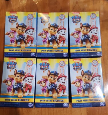 Lot of 6 Paw Patrol The Movie Surprise Blind Box Mini Figures