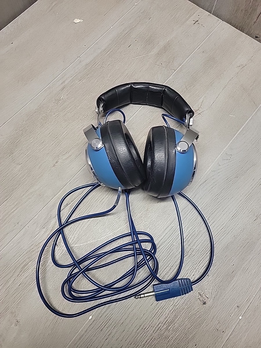 Vintage Stanton Dynaphase Forty Over Ear Blue Stereo Headphones