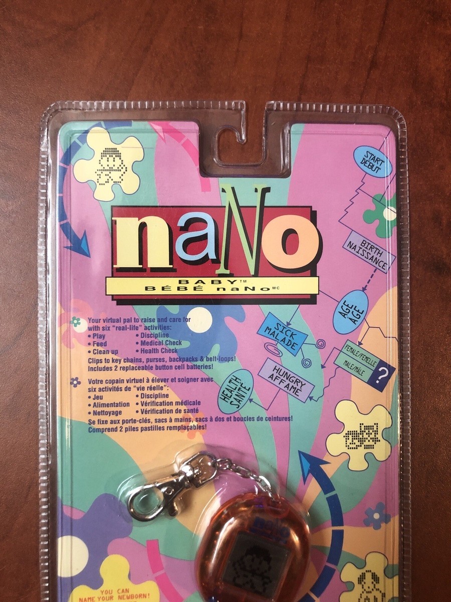 Vintage 1997 Orange Nano Baby Digital Pet - New Sealed / Original