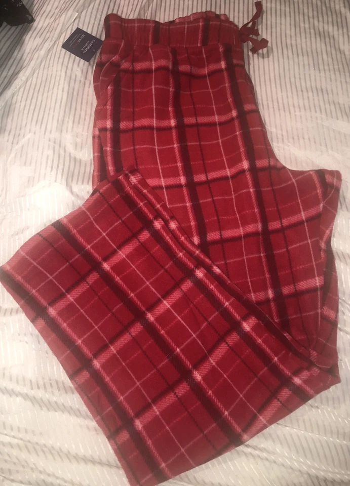 Croft & Barrow Pijama Pantalones Talla Lg Rojo Rayas Polar Ropa de Dormir Nuevo con Etiquetas Foto 2 de 3