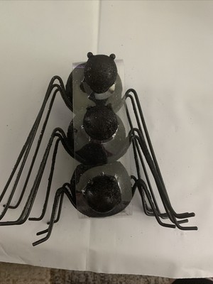 Set Of Three Spider TEA LIGHT CANDLEHOLDERS TABLETOP MANTEL Decoration ...