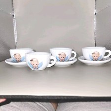 Vintage 2000 Morehead Inc. Miniature 4 Teacups  3 Saucers