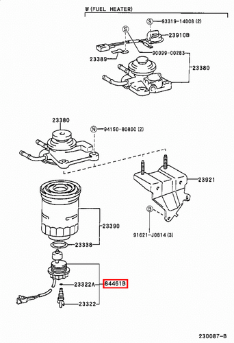 Genuine Toyota LandCruiser 80 100 Series HDJ HZJ Fuel Filter Water Sensor Switch - Picture 5 of 9